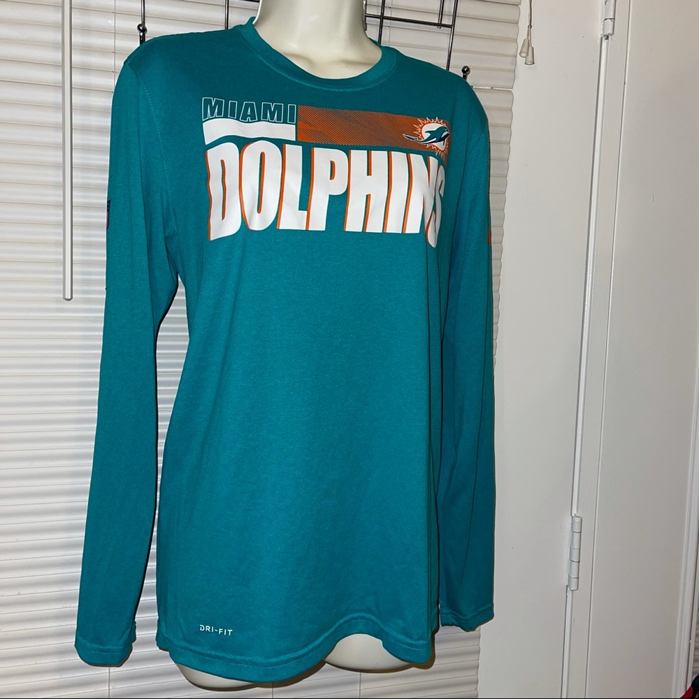 NFL On Field Apparel The Nike Tee Miami Dolphin Top - Picture 2 of 9